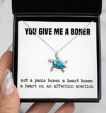 To My Wife Girlfriend Soulmate Necklace - Funny You Give Me A Boner An Affection Erection Love Knot - Alluring Beauty - Cross Dancing Necklace 029E - TGV