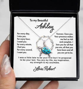 To My Wife Soulmate Girlfriend Necklace Gift - Forever I Love You - Custom Love Knot Necklace, Alluring Beauty, Valentine Gift 003F - TGV