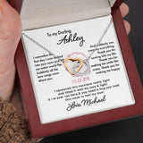 To My Wife Soulmate Girlfriend Necklace Gift I remember the first day I ever looked into your eyes - Custom Love Knot Necklace, Alluring Beauty, Sunflower Necklace Gift 003C - TGV