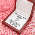 Wife Girlfriend Necklace Gift - Funny Valentines Gift - You Give Me Boner - A Heart On An Affection Erection - Forever Love Necklace 033B - TGV
