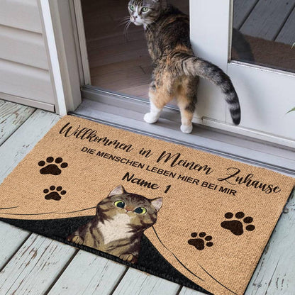 Willkommen in meinem Zuhause German - Personalized Doormat