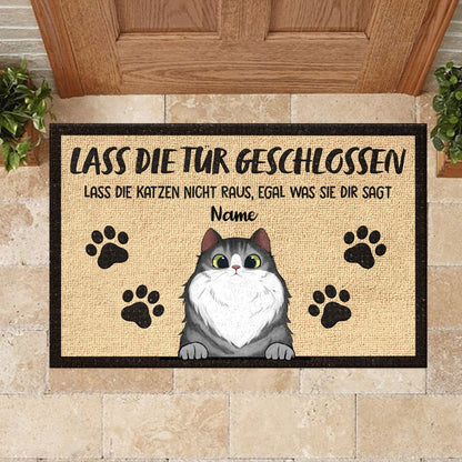 Lassen Sie die Katzen nicht raus German - Personalized Doormat