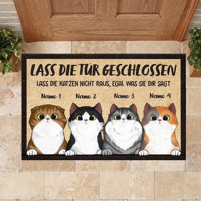 Lassen Sie die Katzen nicht raus German - Personalized Doormat
