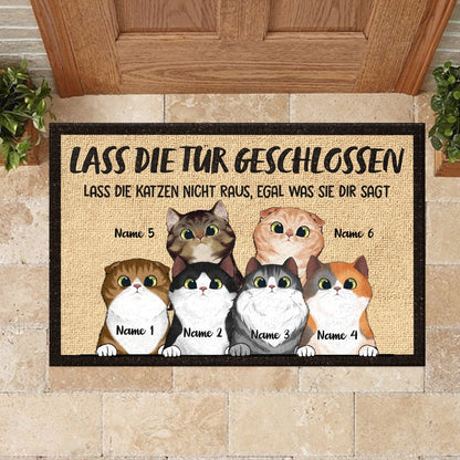Lassen Sie die Katzen nicht raus German - Personalized Doormat