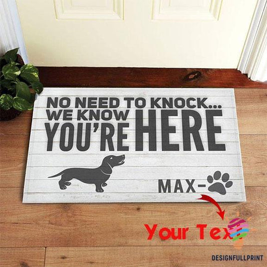 Dachshund Non-Slip Rubber Backing Doormat LH Dog Lover Gift