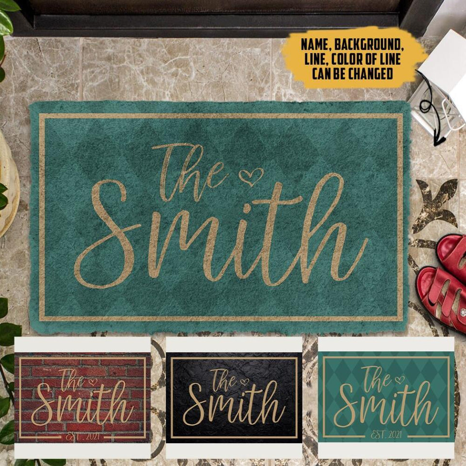 Housewarming Gift Family Name Personalized Doormat