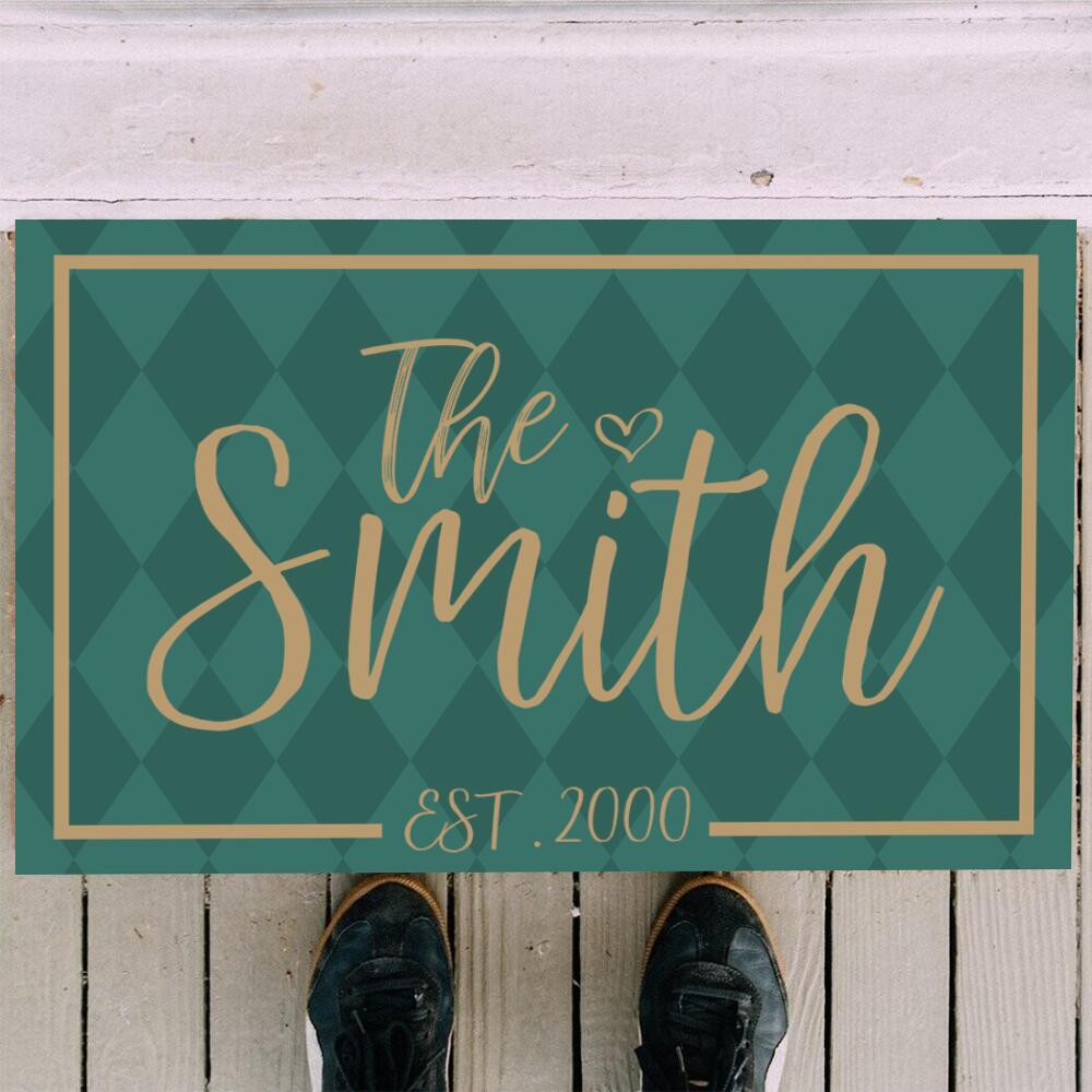 Housewarming Gift Family Name Personalized Doormat