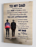 Personalized Canvas, Father And Son, To My Dad I Know It's Not Easy Canvas And Poster, Canvas Wall Art Gifts For Dad, Art Poster, Wall Decor Visual Art Best Gift For Dad
