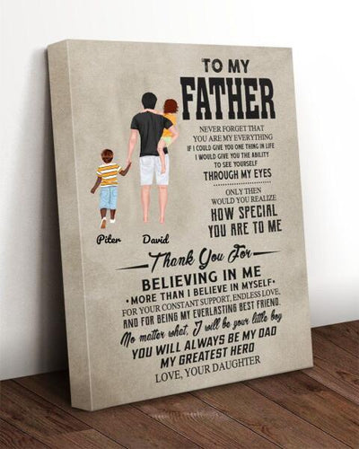 Personalized Canvas, Father And Son Canvas And Poster Gifts For Dad, Mom Canvas Wall Art Fathers Day Gift Ideas