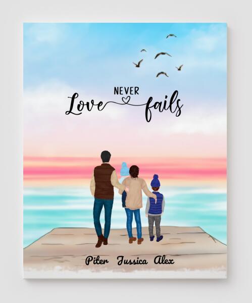 Personalized Canvas, Gifts For Dad, For Mom Canvas Wall Art, Wall Decor Visual Art Gift Family, My Poster Wall Father's Day  V3