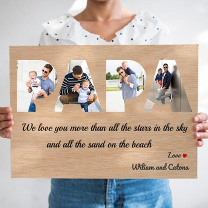 Dad Custom Text and Photo - Personalized Canvas, Canvas Wall Art, Wall Decor Visual Art Fathers, Happy Father's Day, 1st Fathers Day Pg0013