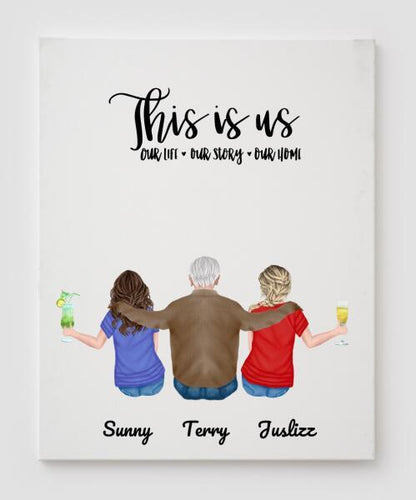 Personalized Canvas, Gifts For Dad Canvas Wall Art, Wall Decor Visual Art Gift Dad, Gift Mom, My Poster Wall Gift Family Pgh01