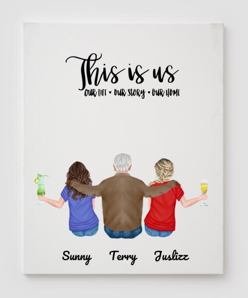 Personalized Canvas, Gifts For Dad Canvas Wall Art, Wall Decor Visual Art Gift Dad, Gift Mom, My Poster Wall Gift Family Pgh01