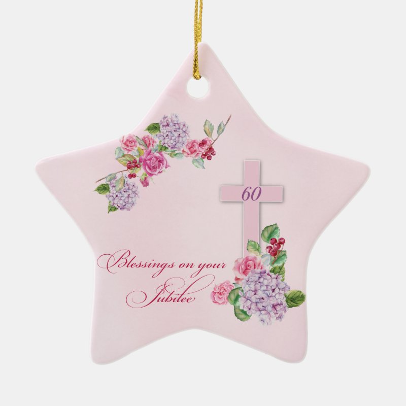60Th Anniversary Of Religious Life Catholic Nun Ceramic Ornament