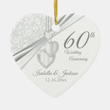 60Th Diamond Wedding Anniversary Ceramic Ornament