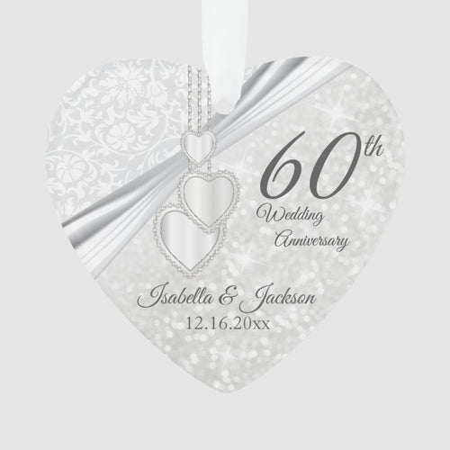 60Th Diamond Wedding Anniversary Keepsake Ornament
