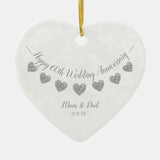 60Th Diamond Wedding Anniversary Mom & Dad Ceramic Ornament