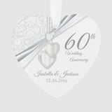 60Th Wedding Anniversary Keepsake Design Ornament