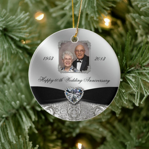 60Th Wedding Anniversary Photo Ornament