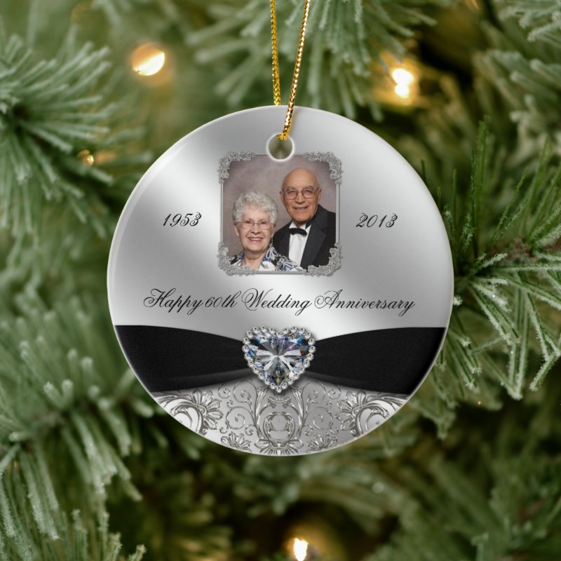60Th Wedding Anniversary Photo Ornament