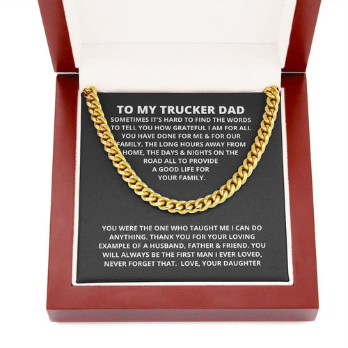 Handmade Necklace Message Card Jewelry Message Necklace To Dad From Daughter Necklace For Dad Cuban Link Chain