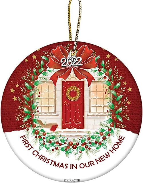 First Christmas In Our New Home  Christmas Ornament, Cardinal Bird Ornament, Housewarming Gift, Homeowner Present - 2.8" Ceramic Ornament