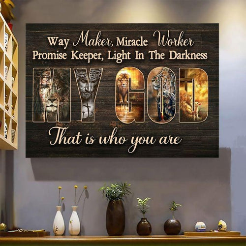 Way Maker Miracle Worker My God - Matte Canvas (1.25")