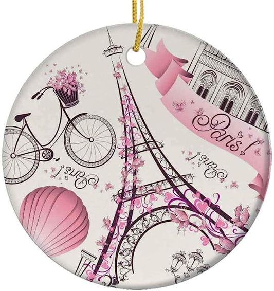 Christmas Ornaments , Christmas Tree Decorations,Our First Christmas Engaged Ceramic Ornaments , Engaged Gifts Pink Christmas Decorations Keepsake, Ornament To Remember