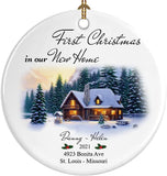 Personalized First Christmas In New Home Ceramic Ornament , Housewarming Keepsake Gift For New House Xmas Tree Decoration, Decorations For New Years  (Option 6)