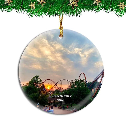 Sandusky Ohio Usa Christmas Ornament Travel Souvenir Personalized Christmas Tree Pendant Hanging Decoration