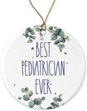 Pediatrician Ornament, Best Pediatrician Ever Ornament, Best Pediatrician Christmas Ornament, Gift For Pediatrician, Birthday Gift, Anniversary, Christmas Ceramic Ornament Printed On Both Sides