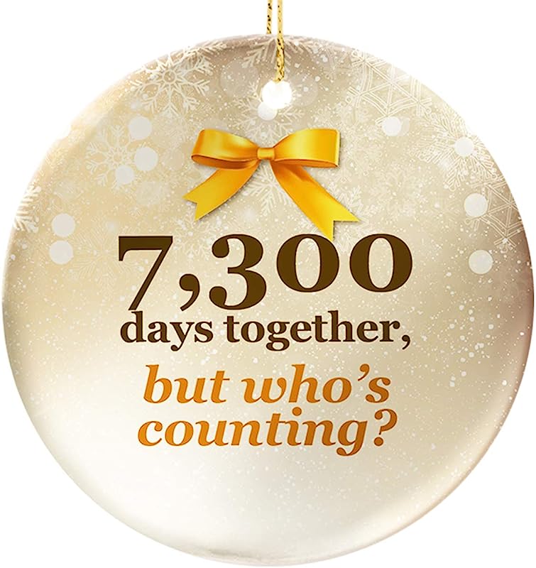 20Th Wedding Anniversary Ceramic Ornament (Counting The Days)