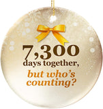 20Th Wedding Anniversary Ceramic Ornament (Counting The Days)