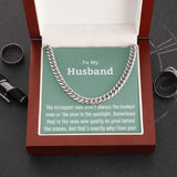 Personalized Message Card Cuban Link Chain Necklace To My Husband Exactly Why I Love You Cuban Link Chain Necklace