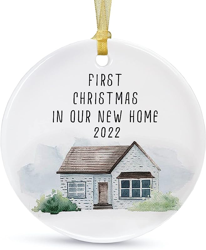 House Warming Gifts For New House, Our First Christmas Ornament In Our New Home,1St Christmas Tree Hanging,My First Christmas In My New Home Ornament  (2.9