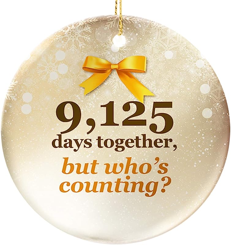 25Th Wedding Anniversary Ceramic Ornament (Counting The Days)