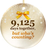 25Th Wedding Anniversary Ceramic Ornament (Counting The Days)