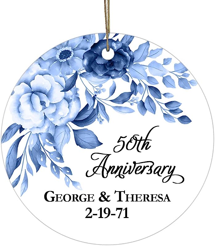 Personalized Wedding Anniversary Christmas Ornament, Wedding Anniversary, 50Th Anniversary Christmas Ornament, 40Th, 20Th, 25Th, 10Th