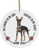 Personalized Name Miniature Pinscher Black Red Forever In My Heart Animal Lovers Gifts  Christmas Tree Ornaments Circle