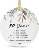 50Th Anniversary Wedding Ornament  Hanging For Couple,50 Years As Mr And Mrs,Xmas Wedding Gift For Parents,Ornament For 50Th Husband&Wife Married Decoration (2.9")