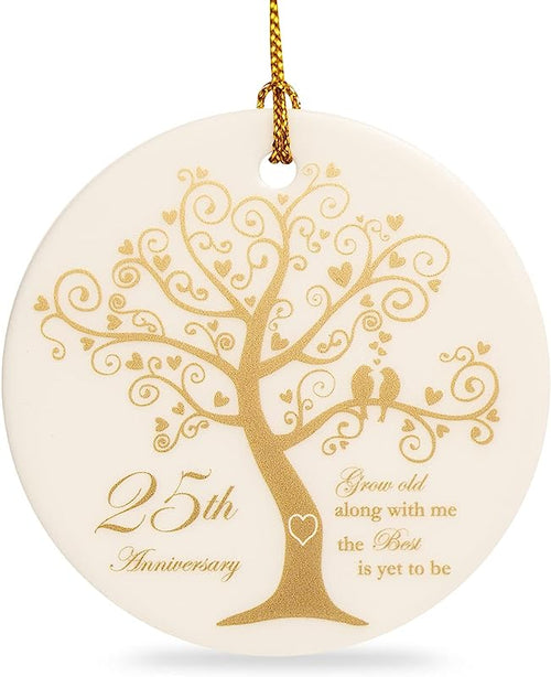 25Th Wedding Anniversary Ornament - 25Th Anniversary Wedding Gift,Unique & Never Fade 25Th Wedding Anniversary Decorations For Parents,Couple,Grandparents And Friends