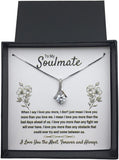 To My Soulmate Alluring Beauty Necklace Gifts For My Wife with Message Card Box Personalized Gift Present Pendant for Future Wife Soulmate Girlfriend Love