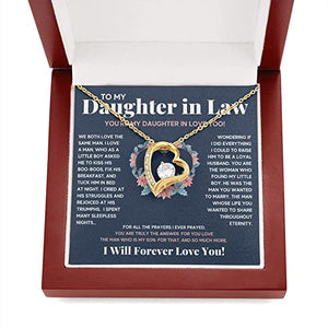 Daughter In Law Necklace Gift - Mothers Day Gift, Valentines Gift, Christmas Gift for Daughter In Law Forever Love Necklace