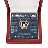 Daughter In Law Necklace Gift - Mothers Day Gift, Valentines Gift, Christmas Gift for Daughter In Law Forever Love Necklace