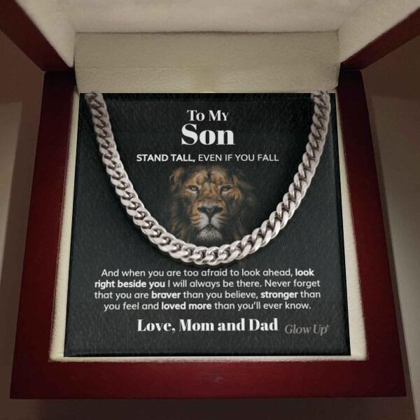 Pamaheart- Personalized Cuban Link Chain - To My Son, Gift For Man, Husband, Gift For Birthday, Christmas