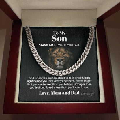 Pamaheart- Personalized Cuban Link Chain - To My Son, Gift For Man, Husband, Gift For Birthday, Christmas