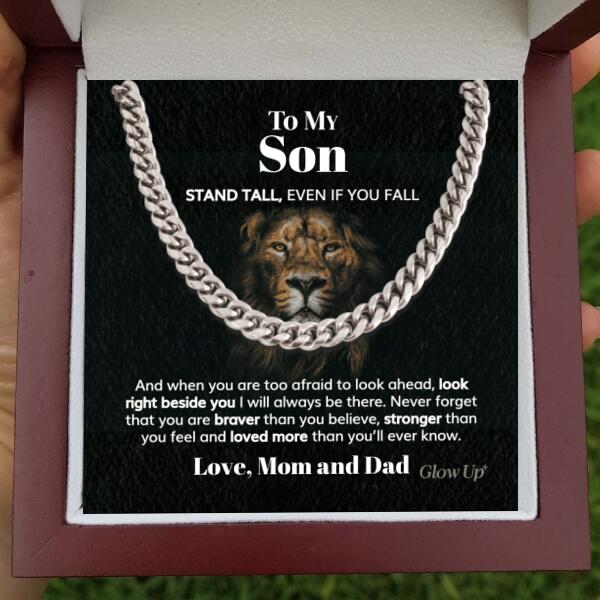Pamaheart- Personalized Cuban Link Chain - To My Son, Gift For Man, Husband, Gift For Birthday, Christmas