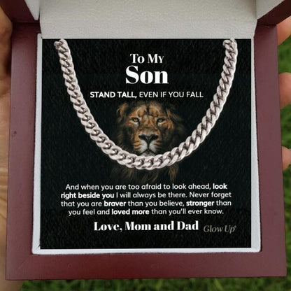 Pamaheart- Personalized Cuban Link Chain - To My Son, Gift For Man, Husband, Gift For Birthday, Christmas