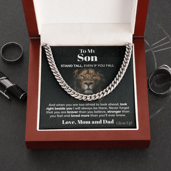 Pamaheart- Personalized Cuban Link Chain - To My Son, Gift For Man, Husband, Gift For Birthday, Christmas