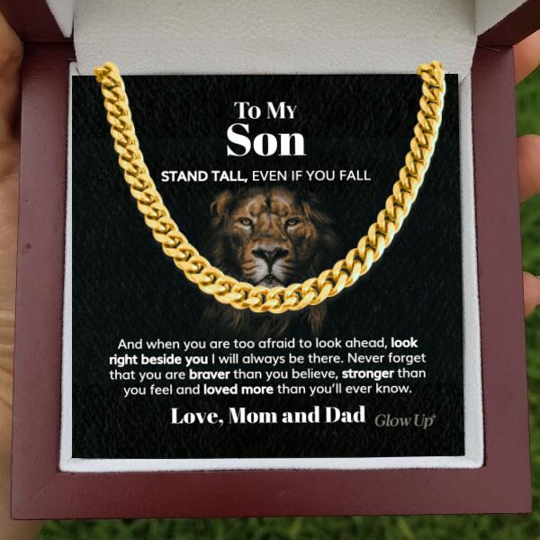 Pamaheart- Personalized Cuban Link Chain - To My Son, Gift For Man, Husband, Gift For Birthday, Christmas
